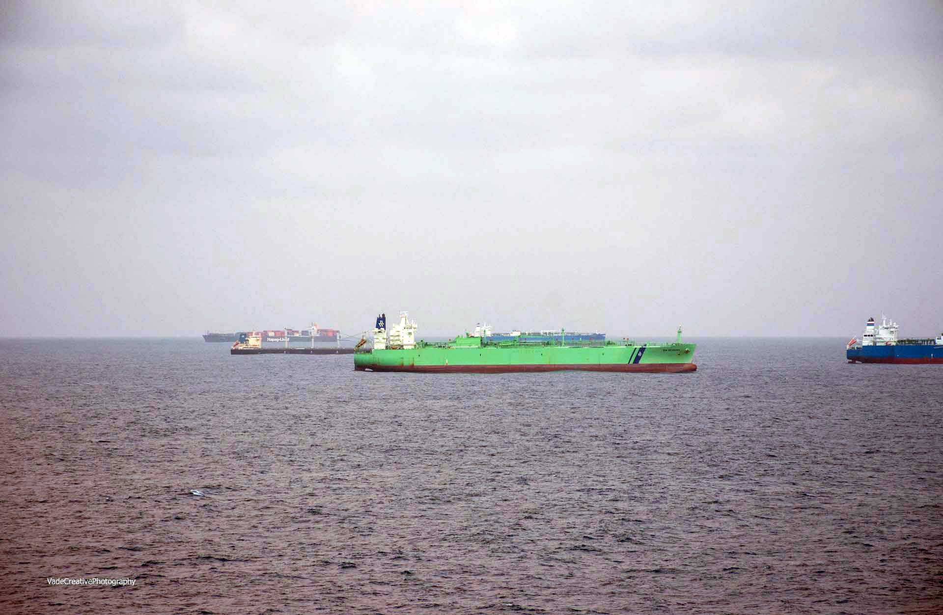 Ships in the morning mist